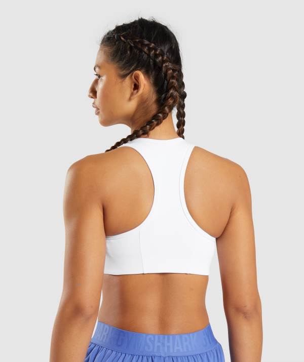 Damske Športové Podprsenky Gymshark Essential Racer Back Biele | NP7235891